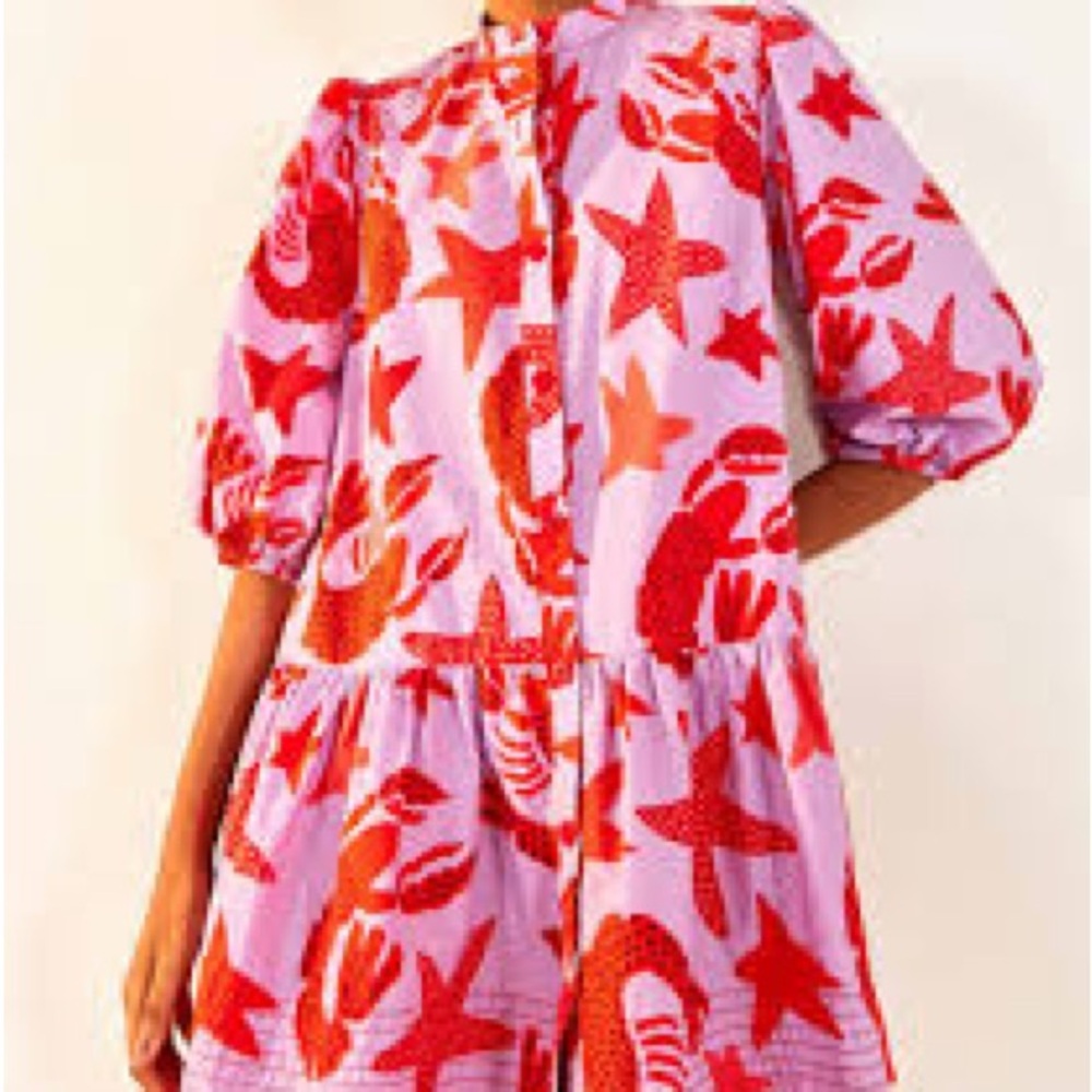 FarmRio Lobster Sky Mini Dress